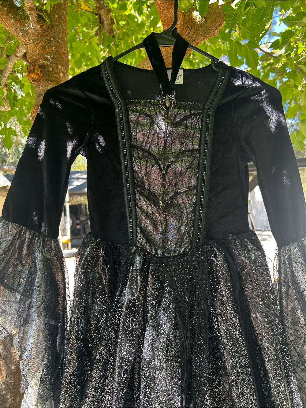 Girls spider witch costume